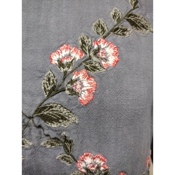 White Stuff embroidered linen blend top - Picture 7 of 12